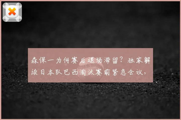 森保一为何赛后退场滞留？独家解读日本队巴西淘汰赛前紧急会议，战术复盘全解析